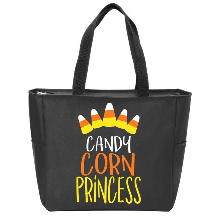 CANDY CORN PRINCESS Halloween Fun Zip Tote Bag