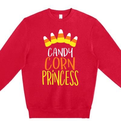 CANDY CORN PRINCESS Halloween Fun Premium Crewneck Sweatshirt