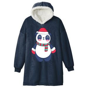 Cute Christmas Panda Gift Hooded Wearable Blanket