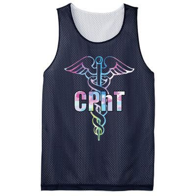 CPhT Certified Pharmacy Technician Caduceus Design Gift Mesh Reversible Basketball Jersey Tank