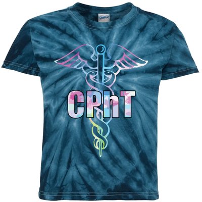 CPhT Certified Pharmacy Technician Caduceus Design Gift Kids Tie-Dye T-Shirt