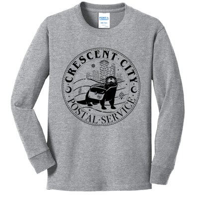 Crescent City Postal Service Messenger Otter Crescent City Kids Long Sleeve Shirt