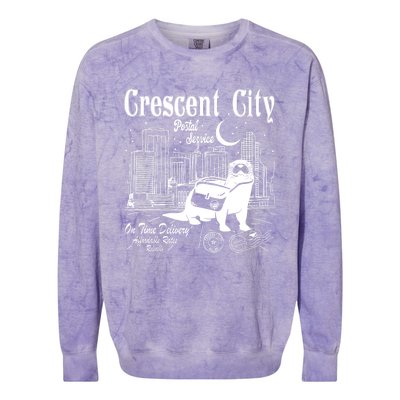 Crescent City Postal Service Messenger Otter Crescent City Colorblast Crewneck Sweatshirt