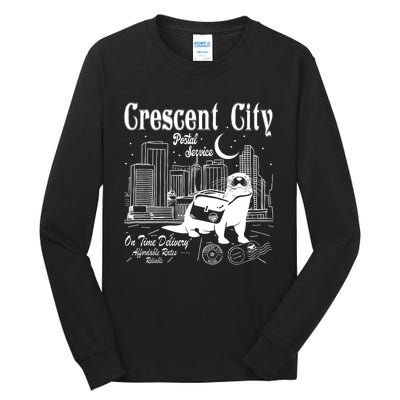 Crescent City Postal Service Messenger Otter Crescent City Tall Long Sleeve T-Shirt