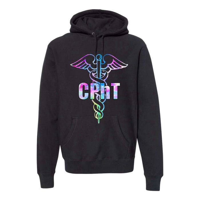 CPhT Certified Pharmacy Technician Caduceus Design Gift Premium Hoodie