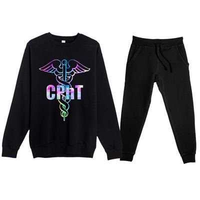 CPhT Certified Pharmacy Technician Caduceus Design Gift Premium Crewneck Sweatsuit Set