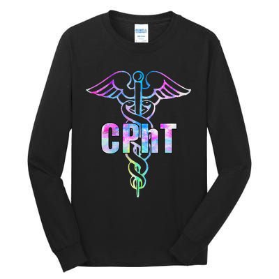 CPhT Certified Pharmacy Technician Caduceus Design Gift Tall Long Sleeve T-Shirt