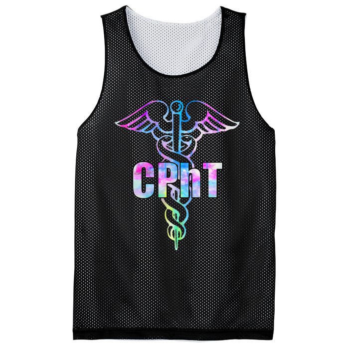 CPhT Certified Pharmacy Technician Caduceus Design Gift Mesh Reversible Basketball Jersey Tank