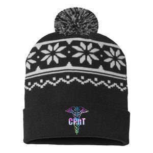 CPhT Certified Pharmacy Technician Caduceus Design Gift USA-Made Snowflake Beanie