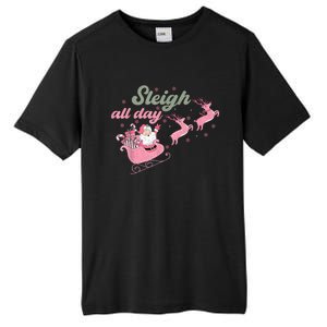 Cute Christmas Pink Funny Gift Sleigh All Day Santa Xmas Retro Cute Gift Tall Fusion ChromaSoft Performance T-Shirt