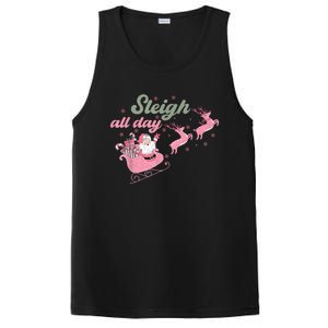 Cute Christmas Pink Funny Gift Sleigh All Day Santa Xmas Retro Cute Gift PosiCharge Competitor Tank