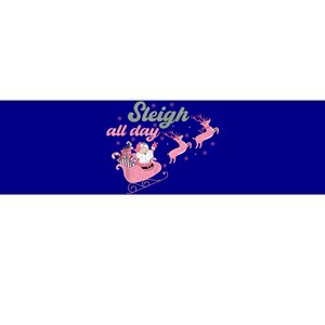 Cute Christmas Pink Funny Gift Sleigh All Day Santa Xmas Retro Cute Gift Bumper Sticker