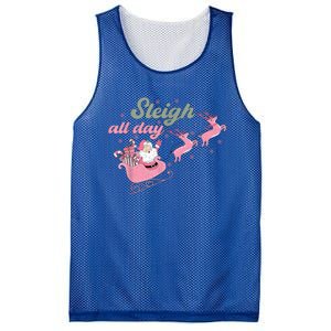 Cute Christmas Pink Funny Gift Sleigh All Day Santa Xmas Retro Cute Gift Mesh Reversible Basketball Jersey Tank