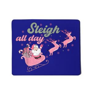 Cute Christmas Pink Funny Gift Sleigh All Day Santa Xmas Retro Cute Gift Mousepad