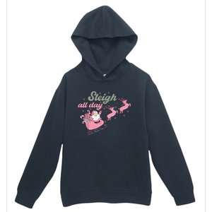 Cute Christmas Pink Funny Gift Sleigh All Day Santa Xmas Retro Cute Gift Urban Pullover Hoodie