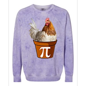 Cute Chicken Pot Pie Funny Math Pun Pie Symbol Math Funny Gift Colorblast Crewneck Sweatshirt