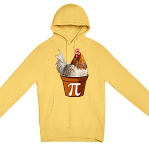 Cute Chicken Pot Pie Funny Math Pun Pie Symbol Math Funny Gift Premium Pullover Hoodie