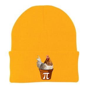 Cute Chicken Pot Pie Funny Math Pun Pie Symbol Math Funny Gift Knit Cap Winter Beanie