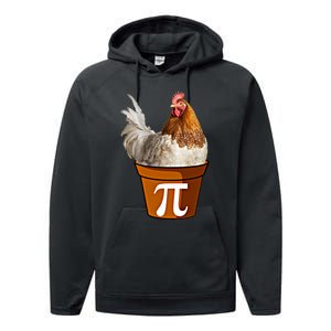 Cute Chicken Pot Pie Funny Math Pun Pie Symbol Math Funny Gift Performance Fleece Hoodie