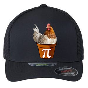 Cute Chicken Pot Pie Funny Math Pun Pie Symbol Math Funny Gift Flexfit Unipanel Trucker Cap