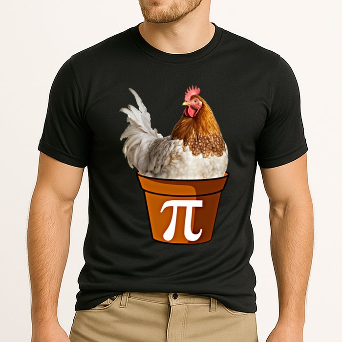 Cute Chicken Pot Pie Funny Math Pun Pie Symbol Math Funny Gift Cooling Performance Crew T-Shirt