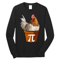 Cute Chicken Pot Pie Funny Math Pun Pie Symbol Math Funny Gift Long Sleeve Shirt