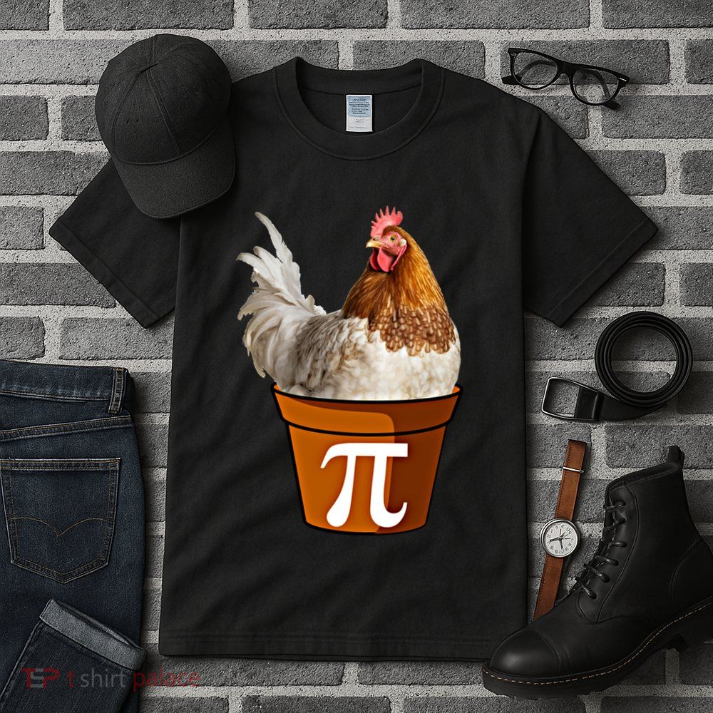 Cute Chicken Pot Pie Funny Math Pun Pie Symbol Math Funny Gift Tall T-Shirt