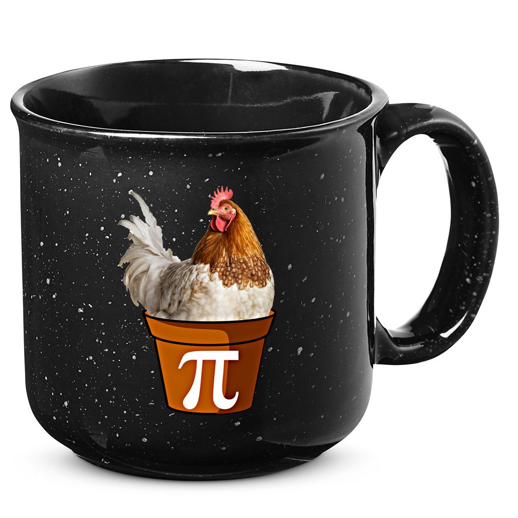 Cute Chicken Pot Pie Funny Math Pun Pie Symbol Math Funny Gift 15oz Campfire Ceramic Mug