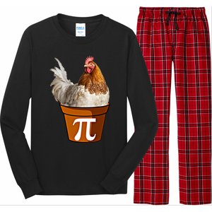 Cute Chicken Pot Pie Funny Math Pun Pie Symbol Math Funny Gift Long Sleeve Pajama Set