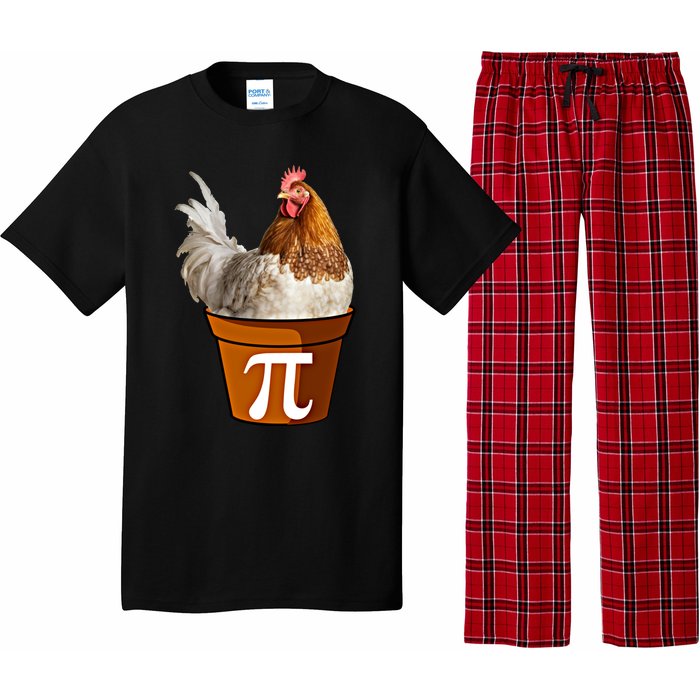 Cute Chicken Pot Pie Funny Math Pun Pie Symbol Math Funny Gift Pajama Set