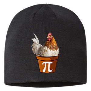 Cute Chicken Pot Pie Funny Math Pun Pie Symbol Math Funny Gift Sustainable Beanie