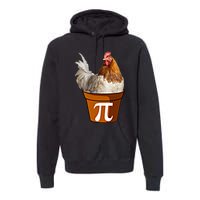 Cute Chicken Pot Pie Funny Math Pun Pie Symbol Math Funny Gift Premium Hoodie