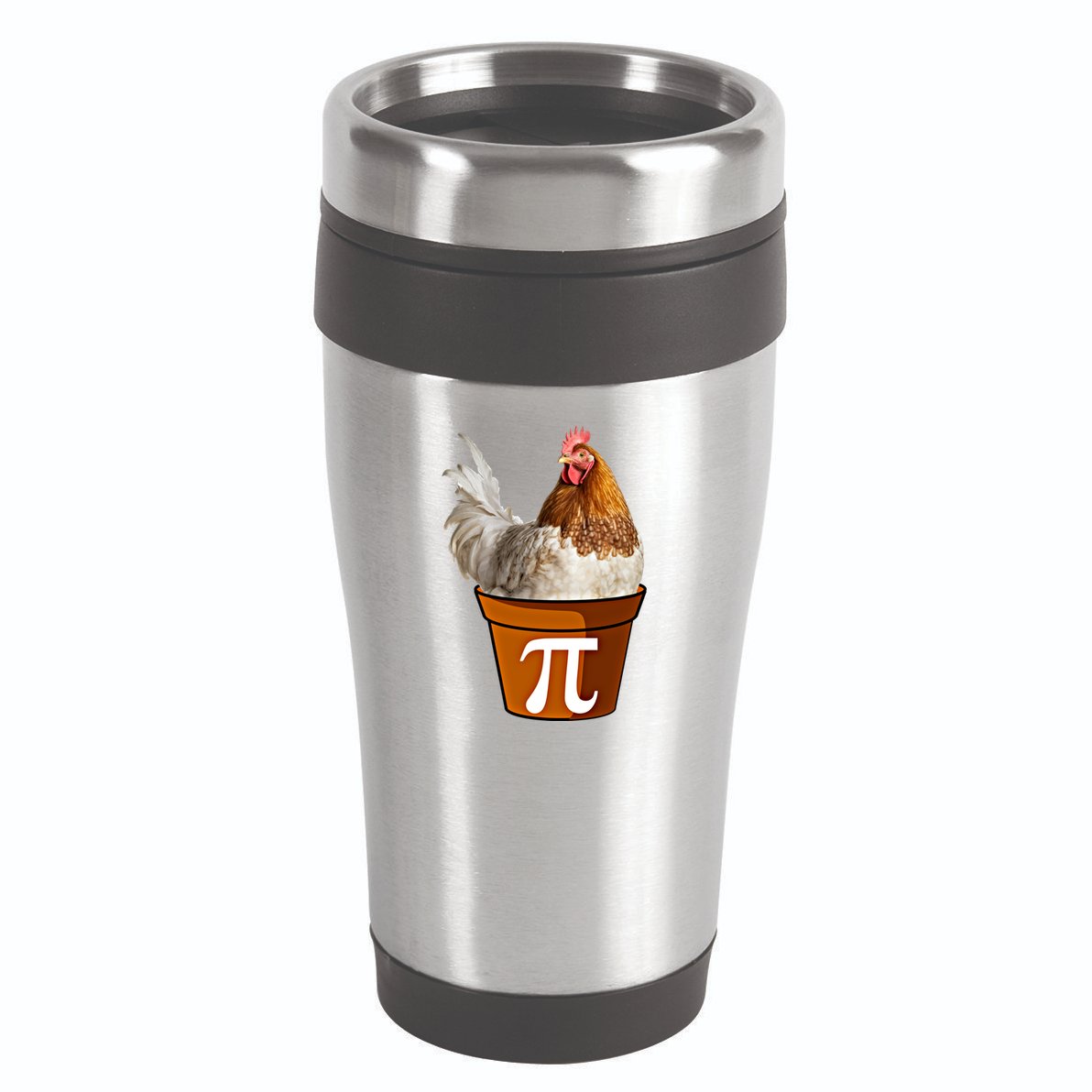 Cute Chicken Pot Pie Funny Math Pun Pie Symbol Math Funny Gift 16oz Travel Tumbler