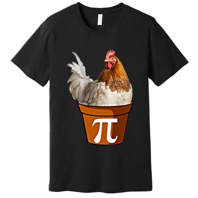 Cute Chicken Pot Pie Funny Math Pun Pie Symbol Math Funny Gift Premium T-Shirt