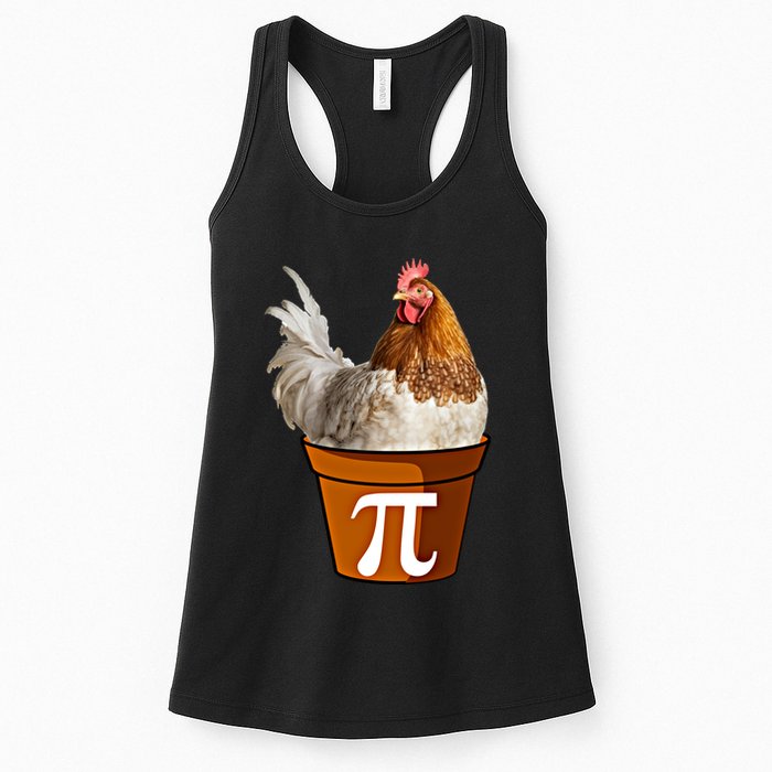 Cute Chicken Pot Pie Funny Math Pun Pie Symbol Math Funny Gift Womens Tank Top