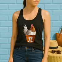 Cute Chicken Pot Pie Funny Math Pun Pie Symbol Math Funny Gift Womens Tank Top