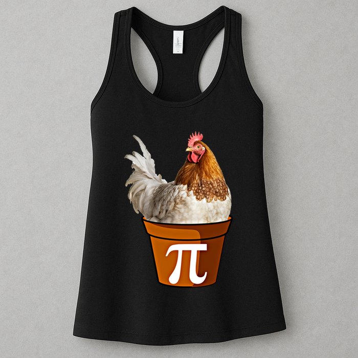 Cute Chicken Pot Pie Funny Math Pun Pie Symbol Math Funny Gift Womens Tank Top