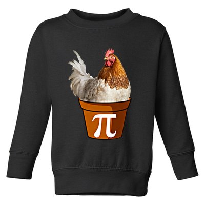 Cute Chicken Pot Pie Funny Math Pun Pie Symbol Math Funny Gift Toddler Sweatshirt