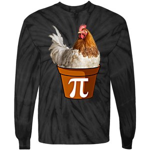 Cute Chicken Pot Pie Funny Math Pun Pie Symbol Math Funny Gift Tie-Dye Long Sleeve Shirt