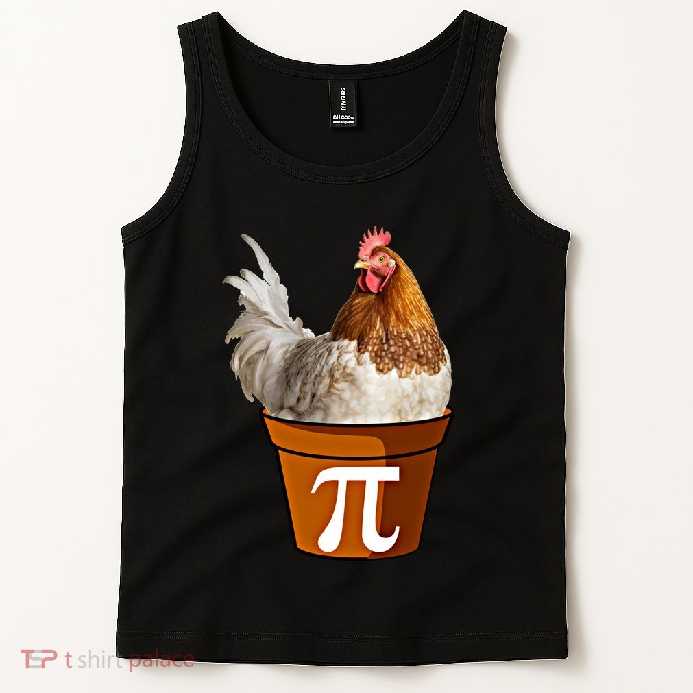 Cute Chicken Pot Pie Funny Math Pun Pie Symbol Math Funny Gift Tank Top