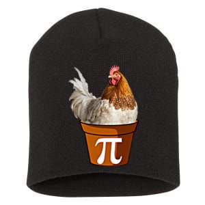 Cute Chicken Pot Pie Funny Math Pun Pie Symbol Math Funny Gift Short Acrylic Beanie