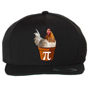 Cute Chicken Pot Pie Funny Math Pun Pie Symbol Math Funny Gift Wool Snapback Cap