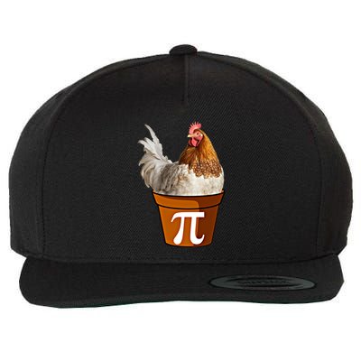 Cute Chicken Pot Pie Funny Math Pun Pie Symbol Math Funny Gift Wool Snapback Cap