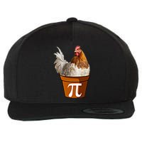 Cute Chicken Pot Pie Funny Math Pun Pie Symbol Math Funny Gift Wool Snapback Cap