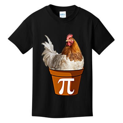 Cute Chicken Pot Pie Funny Math Pun Pie Symbol Math Funny Gift Kids T-Shirt