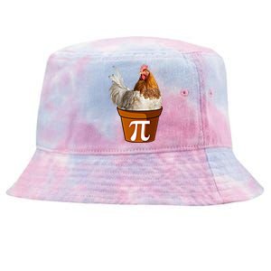 Cute Chicken Pot Pie Funny Math Pun Pie Symbol Math Funny Gift Tie-Dyed Bucket Hat