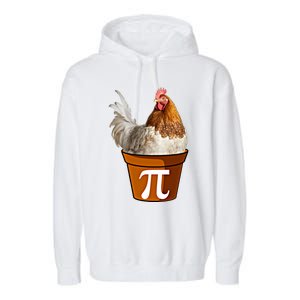 Cute Chicken Pot Pie Funny Math Pun Pie Symbol Math Funny Gift Garment-Dyed Fleece Hoodie