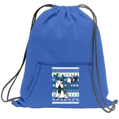 Cute Christmas Poodle Gift Sweatshirt Cinch Pack Bag