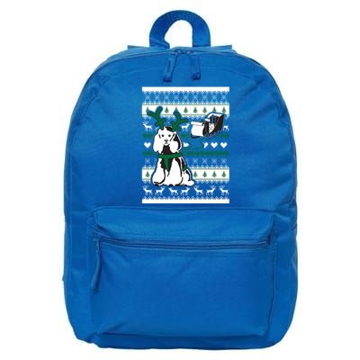 Cute Christmas Poodle Gift 16 in Basic Backpack