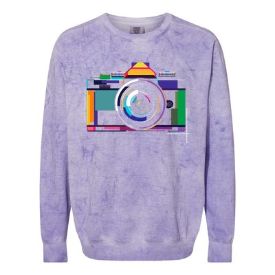 Colorful Camera Photographer Photography Lover Gift Colorblast Crewneck Sweatshirt